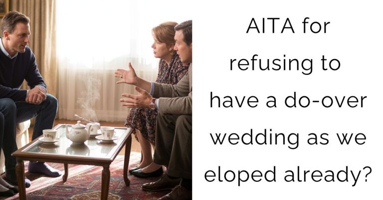 AITA for refusing to have a do-over wedding as we eloped already?