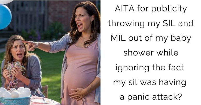 AITA for publicity throwing my SIL and MIL out of my baby shower while ignoring the fact my sil was having a panic attack?