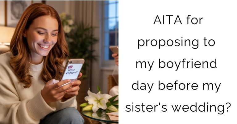 AITA for proposing to my boyfriend day before my sister’s wedding?