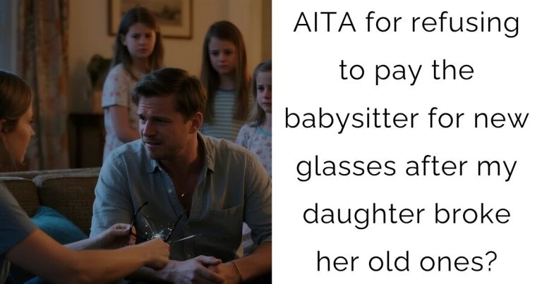 AITA for refusing to pay the babysitter for new glasses after my daughter broke her old ones?