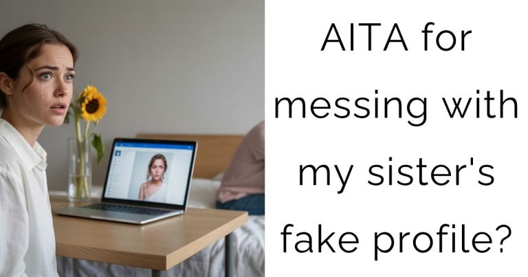 AITA for messing with my sister’s fake profile?