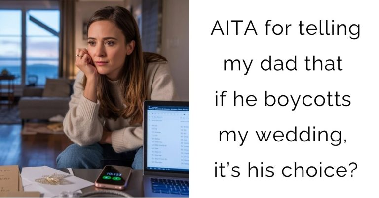AITA for telling my dad that if he boycotts my wedding, it’s his choice?