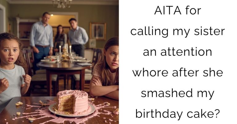 AITA for calling my sister an attention whore after she smashed my birthday cake?