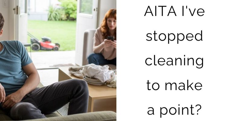 AITA I’ve stopped cleaning to make a point?