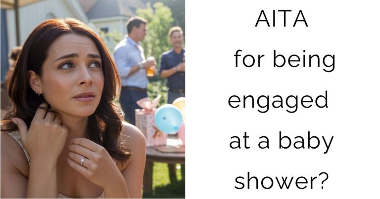 AITA for being engaged at a baby shower?
