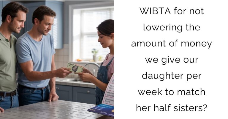 WIBTA for not lowering the amount of money we give our daughter per week to match her half sisters?