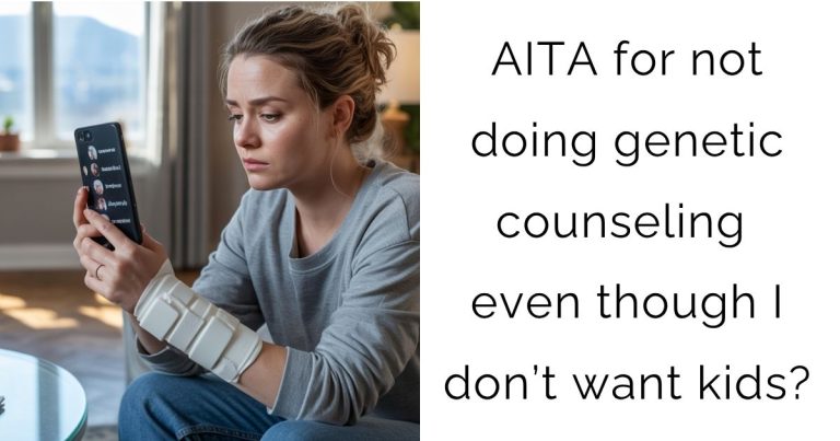 AITA for not doing genetic counseling even though I don’t want kids?