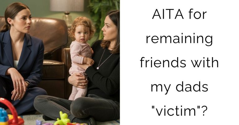 AITA for remaining friends with my dads “victim”?