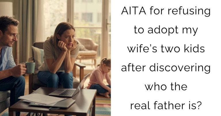 AITA for refusing to adopt my wife’s two kids after discovering who the real father is?