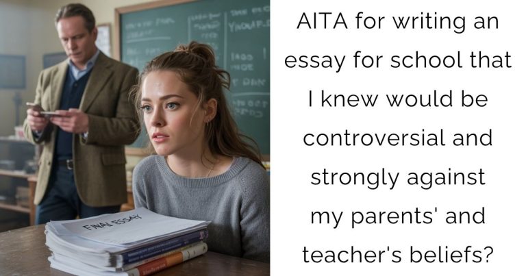 AITA for writing an essay for school that I knew would be controversial and strongly against my parents’ and teacher’s beliefs?