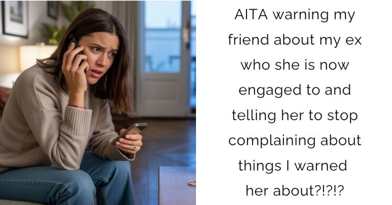 AITA warning my friend about my ex who she is now engaged to and telling her to stop complaining about things I warned her about?!?!?