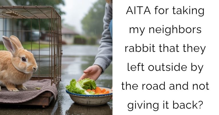AITA for taking my neighbors rabbit that they left outside by the road and not giving it back?