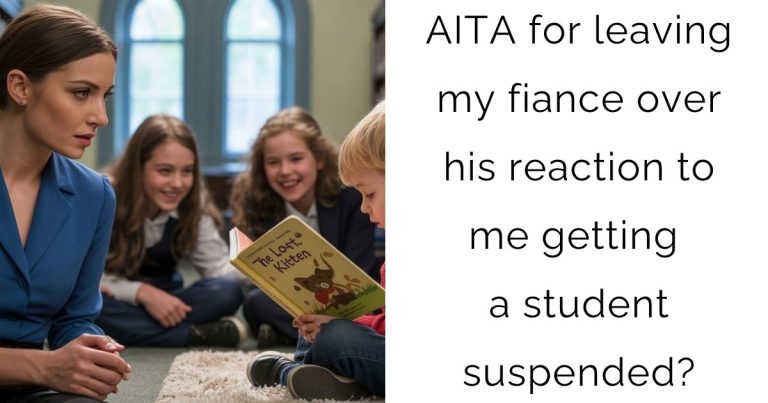 AITA for leaving my fiance over his reaction to me getting a student suspended?