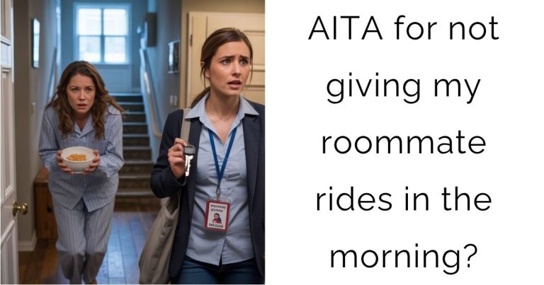 AITA for not giving my roommate rides in the morning?