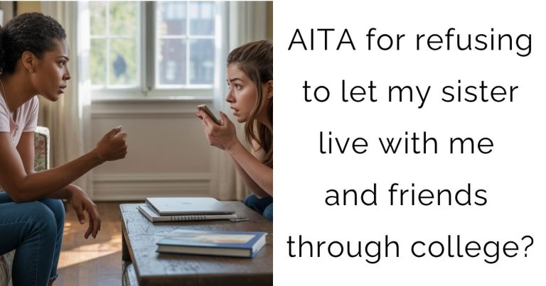 AITA for refusing to let my sister live with me and friends through college?