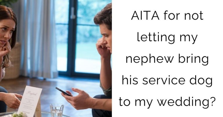AITA for not letting my nephew bring his service dog to my wedding?