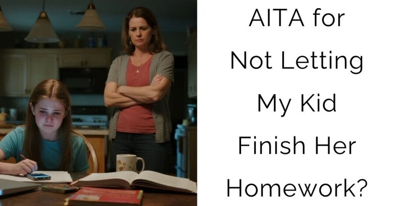 AITA for Not Letting My Kid Finish Her Homework?