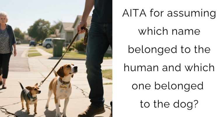 AITA for assuming which name belonged to the human and which one belonged to the dog?