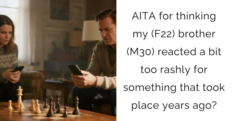 AITA for thinking my (F22) brother (M30) reacted a bit too rashly for something that took place years ago?