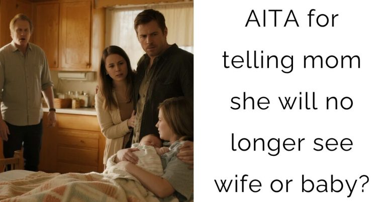 AITA for telling mom she will no longer see wife or baby?