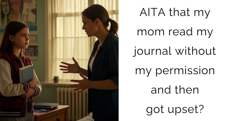AITA that my mom read my journal without my permission and then got upset?
