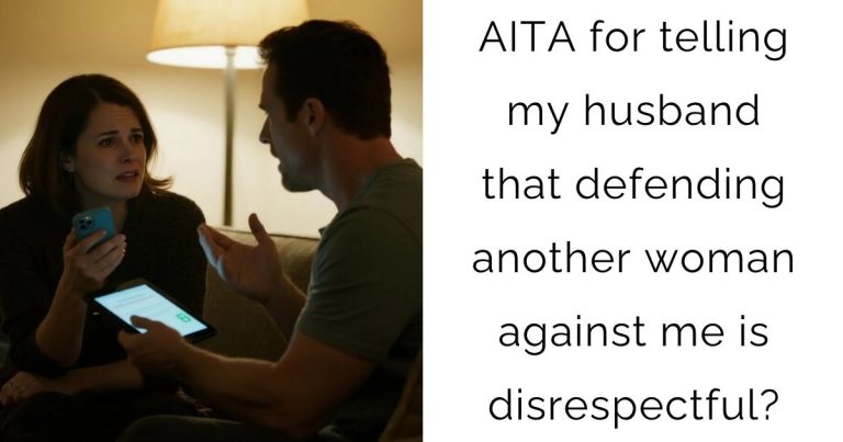 AITA for telling my husband that defending another woman against me is disrespectful?