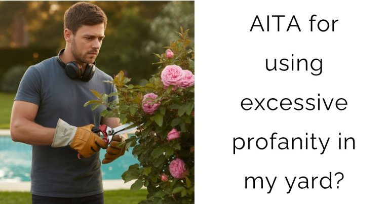 AITA for using excessive profanity in my yard?