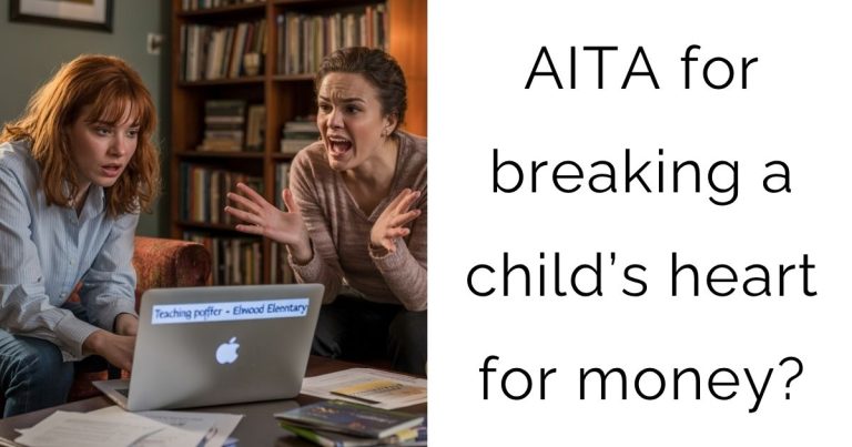 AITA for breaking a child’s heart for money?