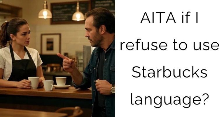 AITA if I refuse to use Starbucks language?