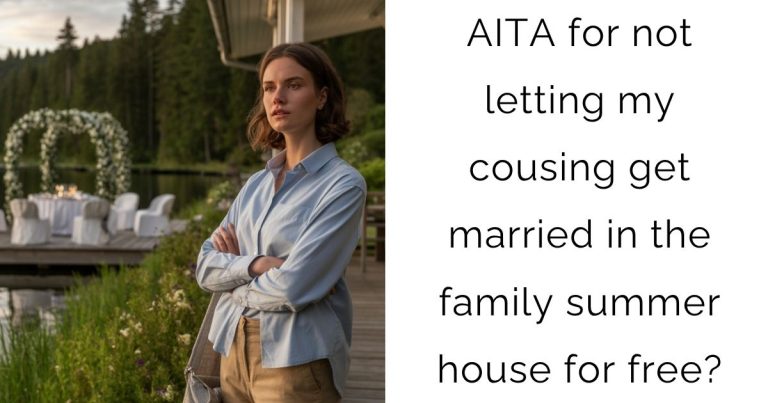 AITA for not letting my cousing get married in the family summer house for free?
