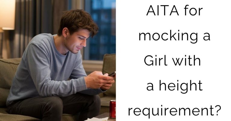 AITA for mocking a Girl with a height requirement?