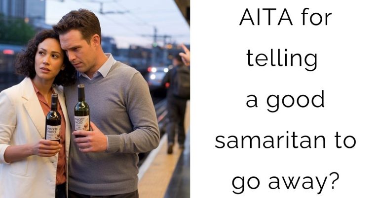 AITA for telling a good samaritan to go away?