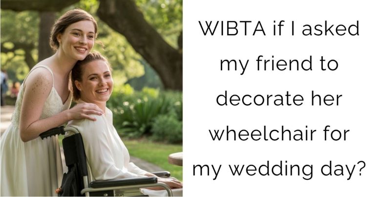 WIBTA if I asked my friend to decorate her wheelchair for my wedding day?