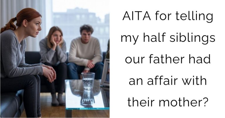 AITA for telling my half siblings our father had an affair with their mother?