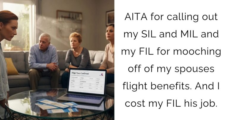 AITA for calling out my SIL and MIL and my FIL for mooching off of my spouses flight benefits. And I cost my FIL his job.