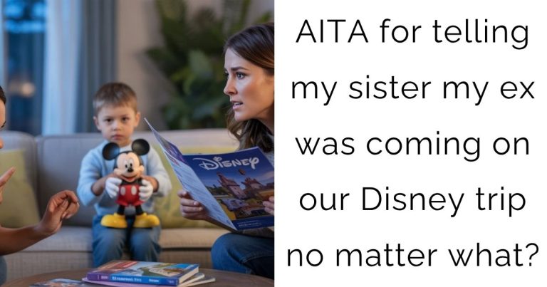 AITA for telling my sister my ex was coming on our Disney trip no matter what?