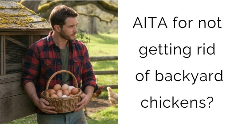 AITA for not getting rid of backyard chickens?