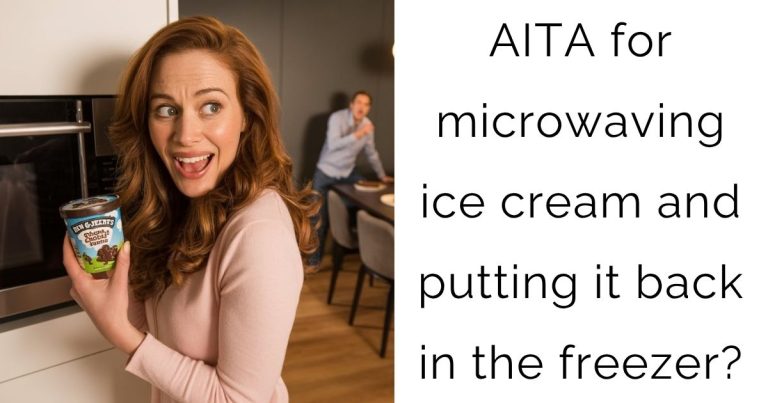 AITA for microwaving ice cream and putting it back in the freezer?