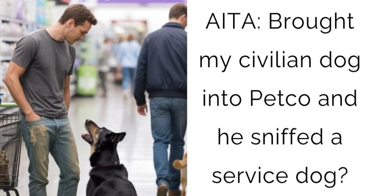 AITA: Brought my civilian dog into Petco and he sniffed a service dog?