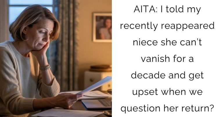 AITA: I told my recently reappeared niece she can’t vanish for a decade and get upset when we question her return?