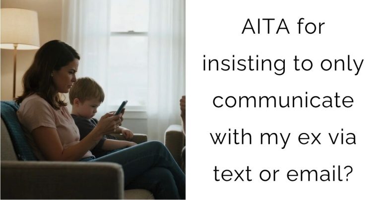 AITA for insisting to only communicate with my ex via text or email?