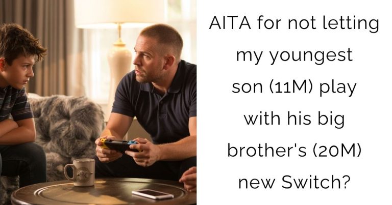 AITA for not letting my youngest son (11M) play with his big brother’s (20M) new Switch?