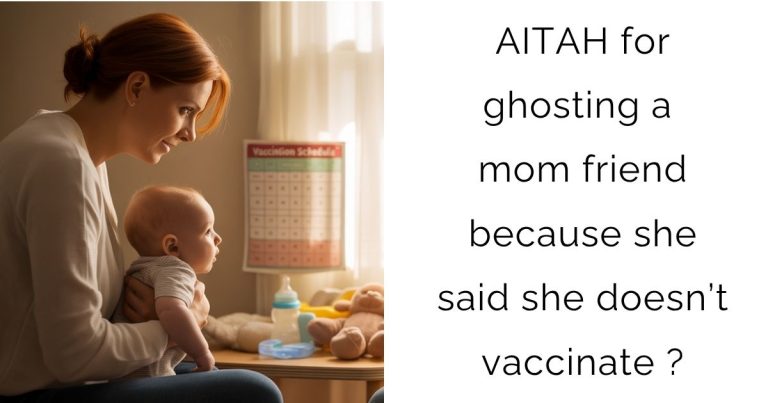 AITAH for ghosting a mom friend because she said she doesn’t vaccinate ?
