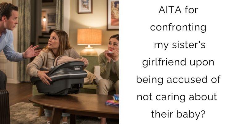 AITA for confronting my sister’s girlfriend upon being accused of not caring about their baby?