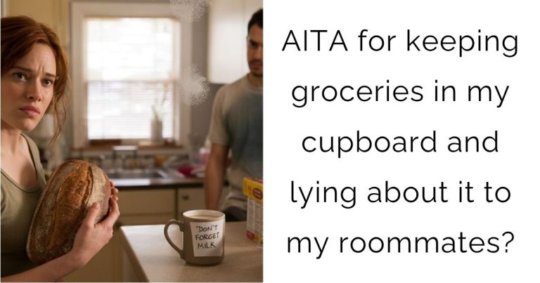 AITA for keeping groceries in my cupboard and lying about it to my roommates?