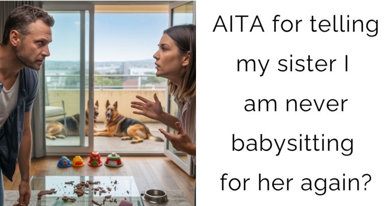 AITA for telling my sister I am never babysitting for her again?