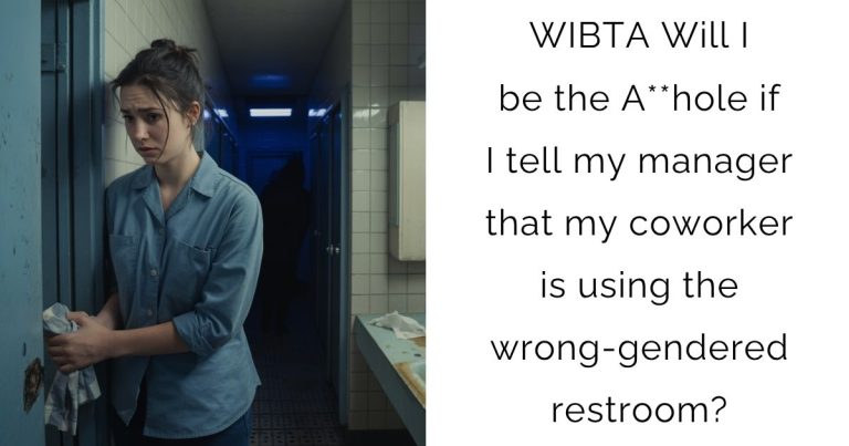 WIBTA Will I be the A**hole if I tell my manager that my coworker is using the wrong-gendered restroom?