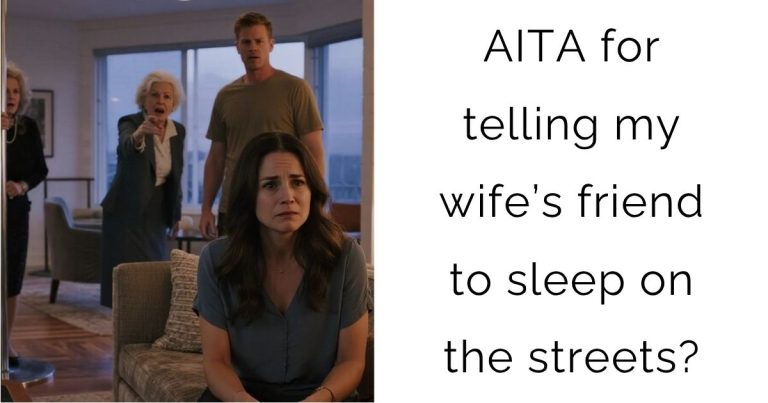 AITA for telling my wife’s friend to sleep on the streets?
