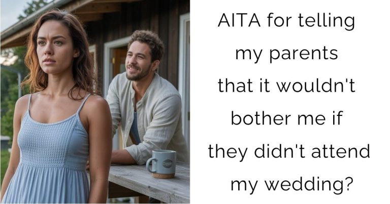 AITA for telling my parents that it wouldn’t bother me if they didn’t attend my wedding?