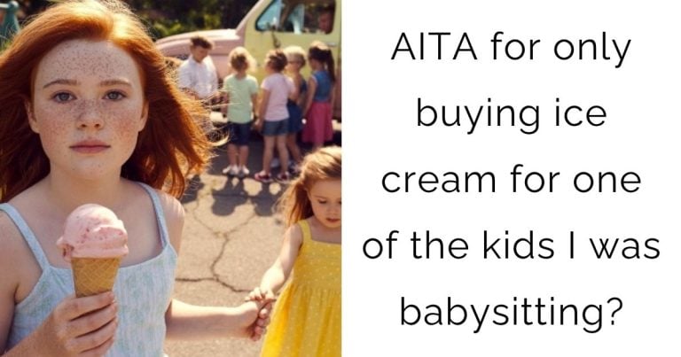 AITA for only buying ice cream for one of the kids I was babysitting?